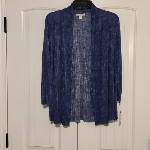 Dana Buchman open front pleated cardigan - Picture 4 of 5